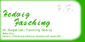 hedvig fasching business card